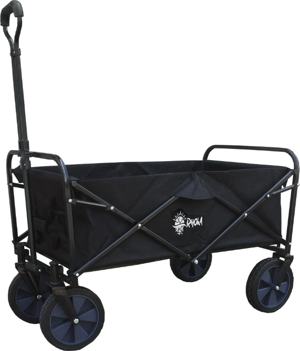 Rijoka Opvouwbare Bolderkar/Bolderwagen - Telescopische Stang | Zwart 1 Rijoka Opvouwbare Bolderkar/Bolderwagen - Telescopische Stang | Zwart