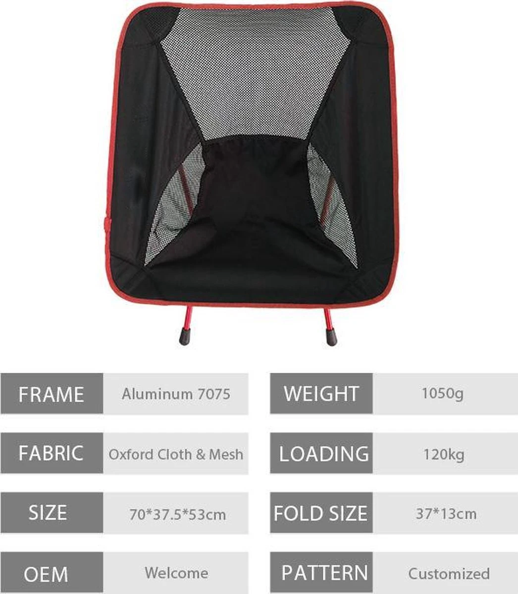 Lopoleis® Campingstoel – Campingstoel Opvouwbaar – Visstoel – Vouwstoel – Strandstoel – Inklapbaar – Lichtgewicht – Outdoor Stoel 8 Lopoleis® Campingstoel – Campingstoel Opvouwbaar – Visstoel – Vouwstoel – Strandstoel – Inklapbaar – Lichtgewicht – Outdoor Stoel - Afbeelding 8