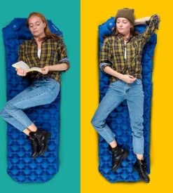 TRVLMORE Slaapmat - Zelfopblazend - 1 Persoons - Ingebouwde Pomp En Kussen - Blauw -Buiten Kamperen 1076x1200 4