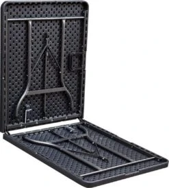 ERRO Vouwtafel - Houtlook - 180x74cm - Zwart -Buiten Kamperen 1083x1200