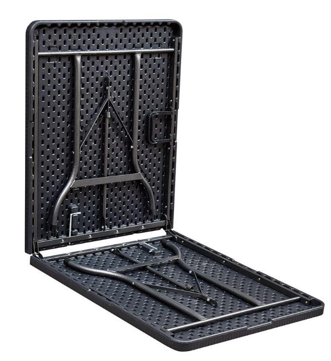 ERRO Vouwtafel - Wickerlook - 180x74cm - Zwart 3 ERRO Vouwtafel - Wickerlook - 180x74cm - Zwart - Afbeelding 3