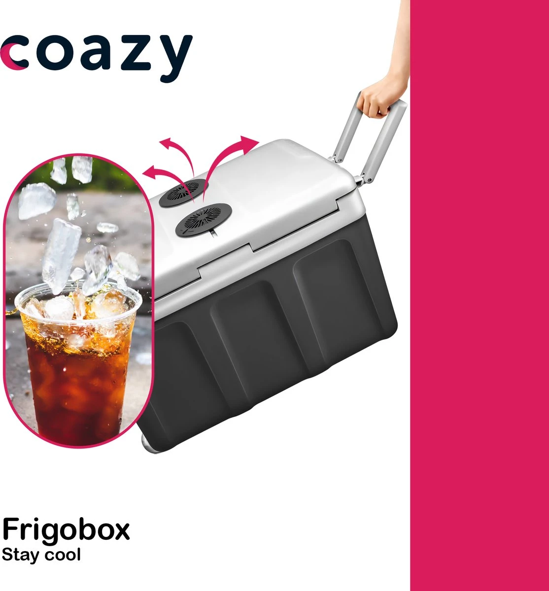 Koelbox Met Wielen Voor Auto & Camping Warm En Koud 40L - Frigobox Elektrisch 12v 230 Volt - MiniBar - Mini Koelkast | Verkoelt En Verwarmt | Eco-modus - Minibar - Mini Koelkast 6 Koelbox Met Wielen Voor Auto & Camping Warm En Koud 40L - Frigobox Elektrisch 12v 230 Volt - MiniBar - Mini Koelkast | Verkoelt En Verwarmt | Eco-modus - Minibar - Mini Koelkast - Afbeelding 6