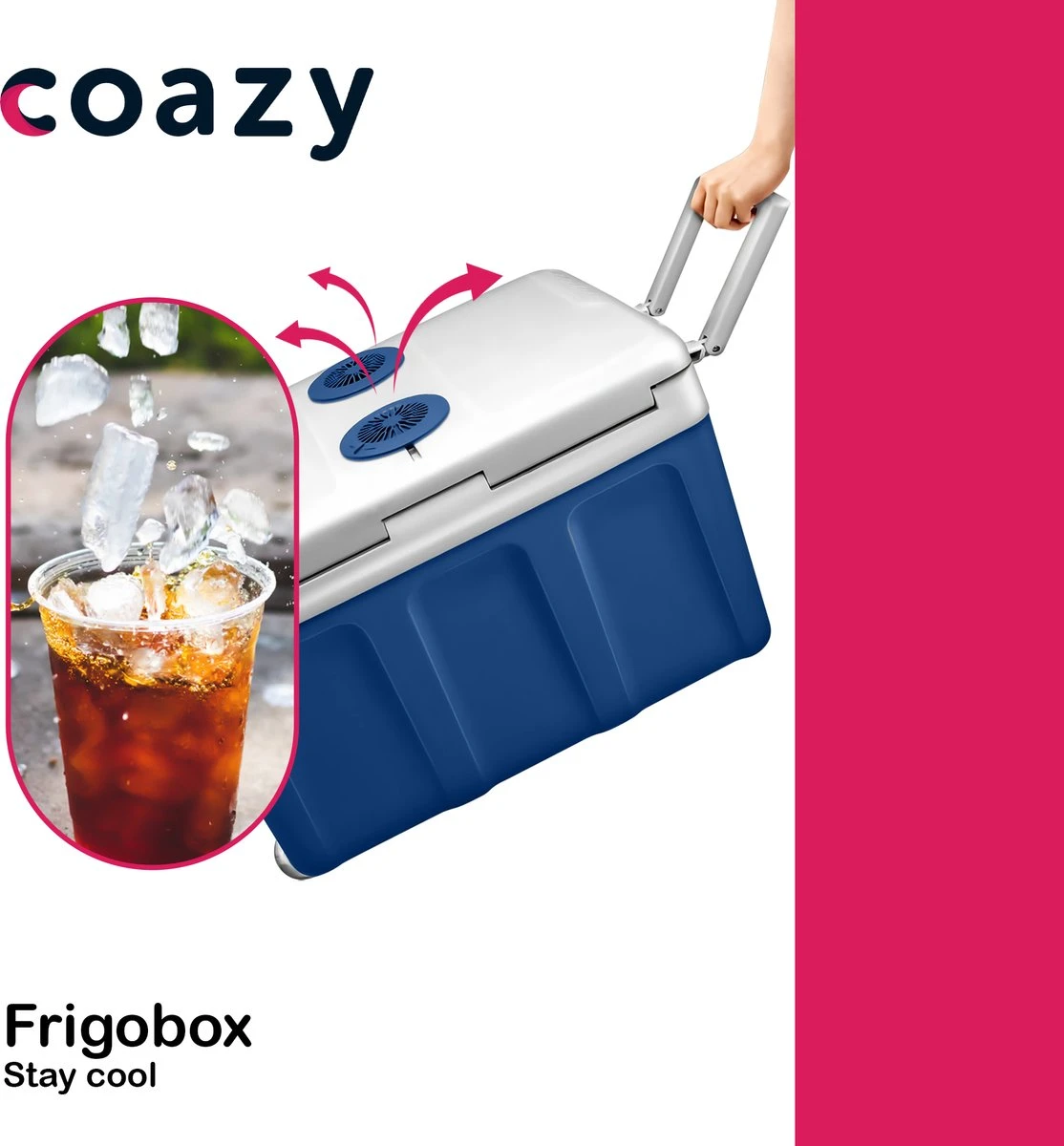 Koelbox Met Wielen Voor Auto & Camping Warm En Koud 40L - Frigobox Elektrisch 12v 230 Volt - MiniBar - Mini Koelkast | Verkoelt En Verwarmt | Eco-modus - Minibar - Mini Koelkast 5 Koelbox Met Wielen Voor Auto & Camping Warm En Koud 40L - Frigobox Elektrisch 12v 230 Volt - MiniBar - Mini Koelkast | Verkoelt En Verwarmt | Eco-modus - Minibar - Mini Koelkast - Afbeelding 5