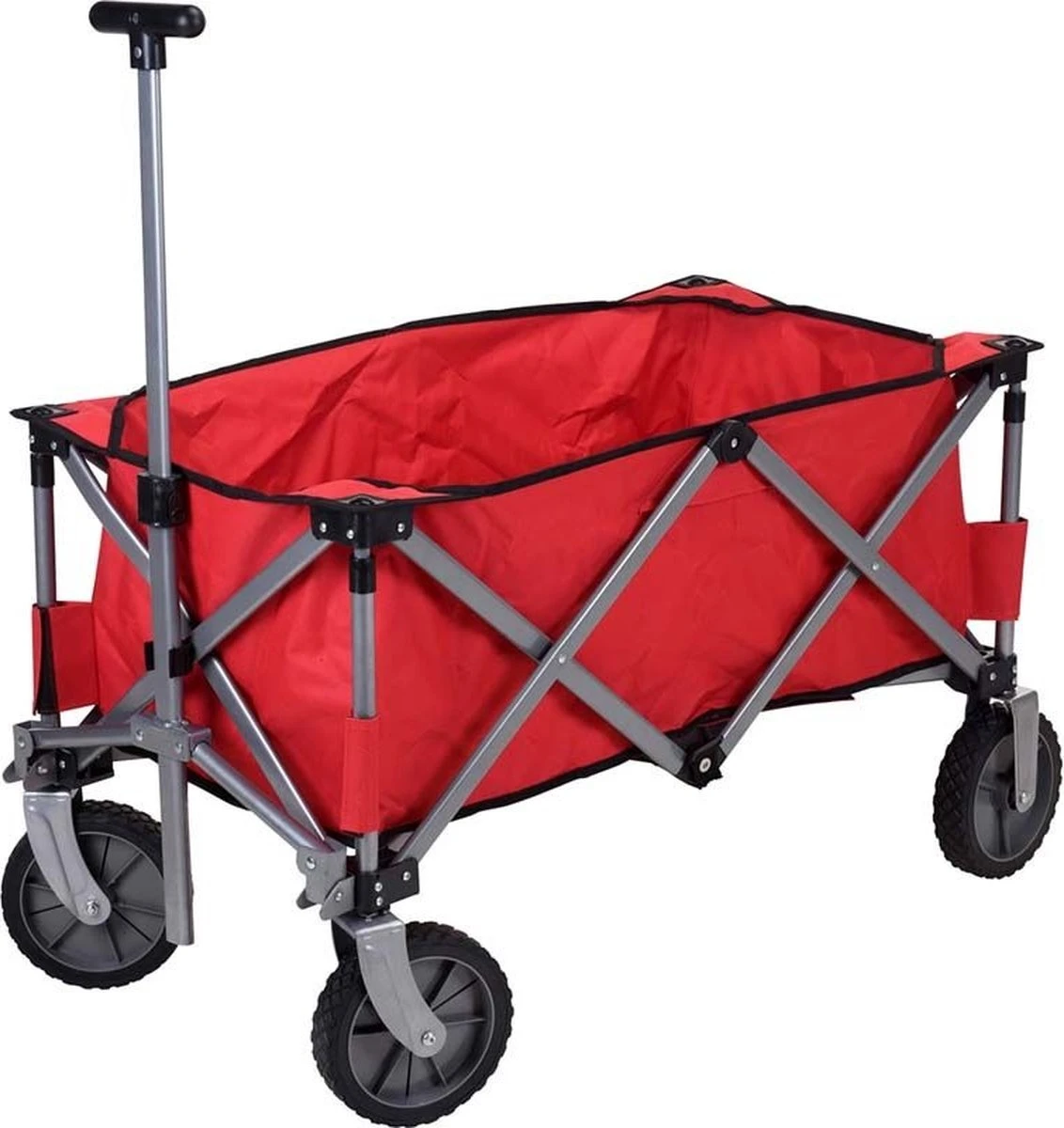 KOOPMAN Opvouwbare Bolderkar | Rood | 90 X 49 X 58 Cm 2 KOOPMAN Opvouwbare Bolderkar | Rood | 90 X 49 X 58 Cm - Afbeelding 2