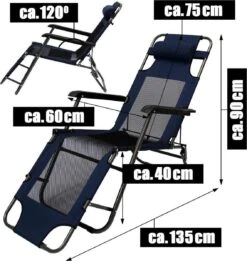 Ligstoel 180x60cm - Opvouwbaar Campingstoel Ligbed Strandstoel Tuinstoel Vouwligstoel Blauw 25 Ligstoel 180x60cm - Opvouwbaar Campingstoel Ligbed Strandstoel Tuinstoel Vouwligstoel Blauw -Buiten Kamperen 1135x1200