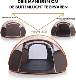 Fly Lab Luxe Pop Up Tent - Kampeer Tent - Grijs/Oranje - 4 Persoons 15 Fly Lab Luxe Pop Up Tent - Kampeer Tent - Grijs/Oranje - 4 Persoons -Buiten Kamperen 1136x1200 1