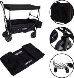 AREBOS Handwagen Vouwbare Dak Handwagen Vouwbare Trolley Uitrustingswagen Zwart 18 AREBOS Handwagen Vouwbare Dak Handwagen Vouwbare Trolley Uitrustingswagen Zwart -Buiten Kamperen 1141x1200 2