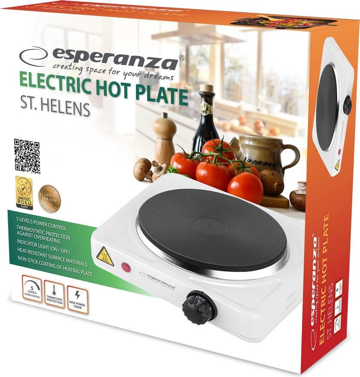 Esperanza Elektrische Kookplaat Voor 1 Pan 2 Esperanza Elektrische Kookplaat Voor 1 Pan - Afbeelding 2