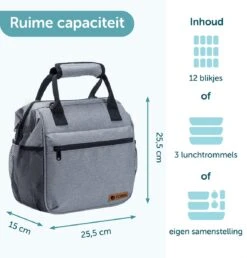 ForDig Lunchtas Grijs - Koeltas Gemaakt Van 600D Polyester Met PEVA-Voering - Ruimte Voor Lunchtrommel / Snacks / Blikjes - Koel Tas Met Mesh Opbergruimtes En Ruimte Voor Bestek - Lunch Tas Cool Bag - Coolerbag - Kleine Cooler 10 ForDig Lunchtas Grijs - Koeltas Gemaakt Van 600D Polyester Met PEVA-Voering - Ruimte Voor Lunchtrommel / Snacks / Blikjes - Koel Tas Met Mesh Opbergruimtes En Ruimte Voor Bestek - Lunch Tas Cool Bag - Coolerbag - Kleine Cooler -Buiten Kamperen 1150x1200 4