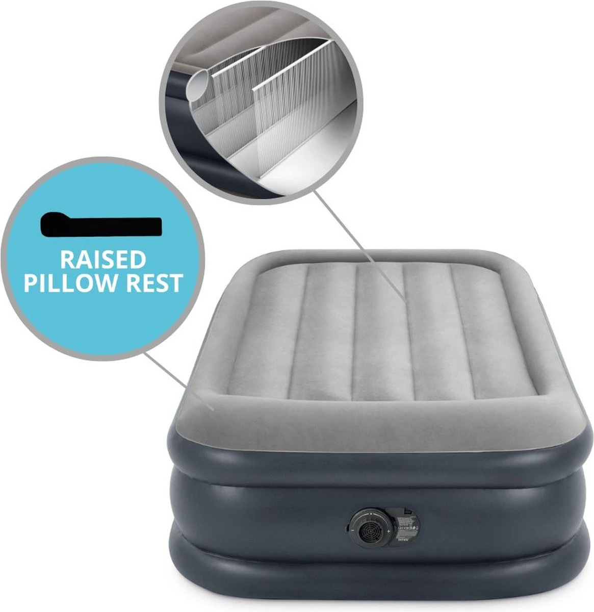 Intex Twin Deluxe Pillow Rest Raised Luchtbed - 191x99x42 Cm 20 Intex Twin Deluxe Pillow Rest Raised Luchtbed - 191x99x42 Cm - Afbeelding 20