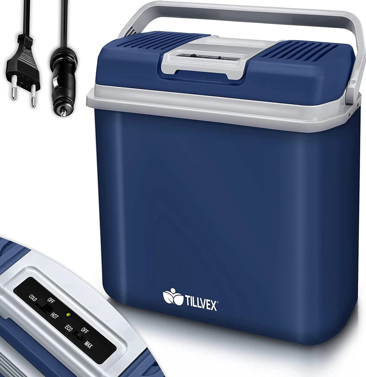 Tillvex- Koelbox, Coolbox, 24 Liter, Blauw 1 Tillvex- Koelbox, Coolbox, 24 Liter, Blauw