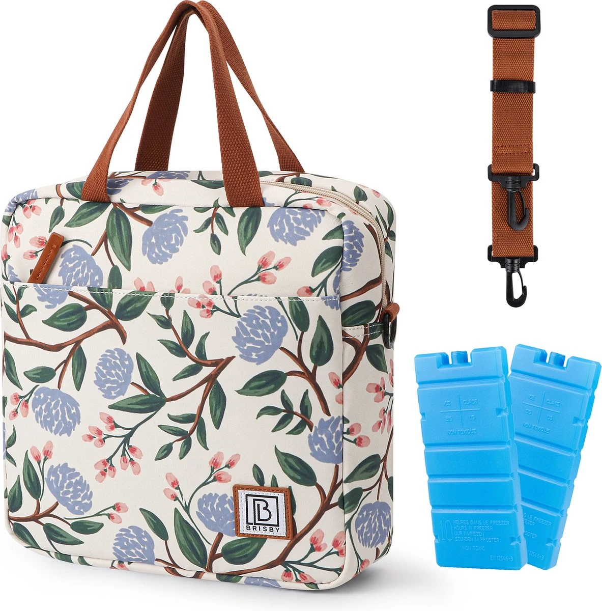 Brisby 4 Laags Geïsoleerde Koeltas - Lunchtas 7 Liter - Bloemetjes Wit 1 Brisby 4 Laags Geïsoleerde Koeltas - Lunchtas 7 Liter - Bloemetjes Wit
