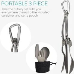 Navaris Campingbestek Van Titanium - Set Met Vork, Mes En Lepel - Inklapbaar - Bestekset Voor Onderweg - Inclusief Karabijnhaak En Bewaarzakje 20 Navaris Campingbestek Van Titanium - Set Met Vork, Mes En Lepel - Inklapbaar - Bestekset Voor Onderweg - Inclusief Karabijnhaak En Bewaarzakje -Buiten Kamperen 1184x1200 11