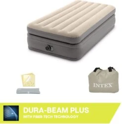 Intex Prime Comfort - Luchtbed - 1-Persoons - 99x191x51 Cm (BxLxH) - Grijs - Met Ingebouwde Motorpomp 13 Intex Prime Comfort - Luchtbed - 1-Persoons - 99x191x51 Cm (BxLxH) - Grijs - Met Ingebouwde Motorpomp -Buiten Kamperen 1184x1200