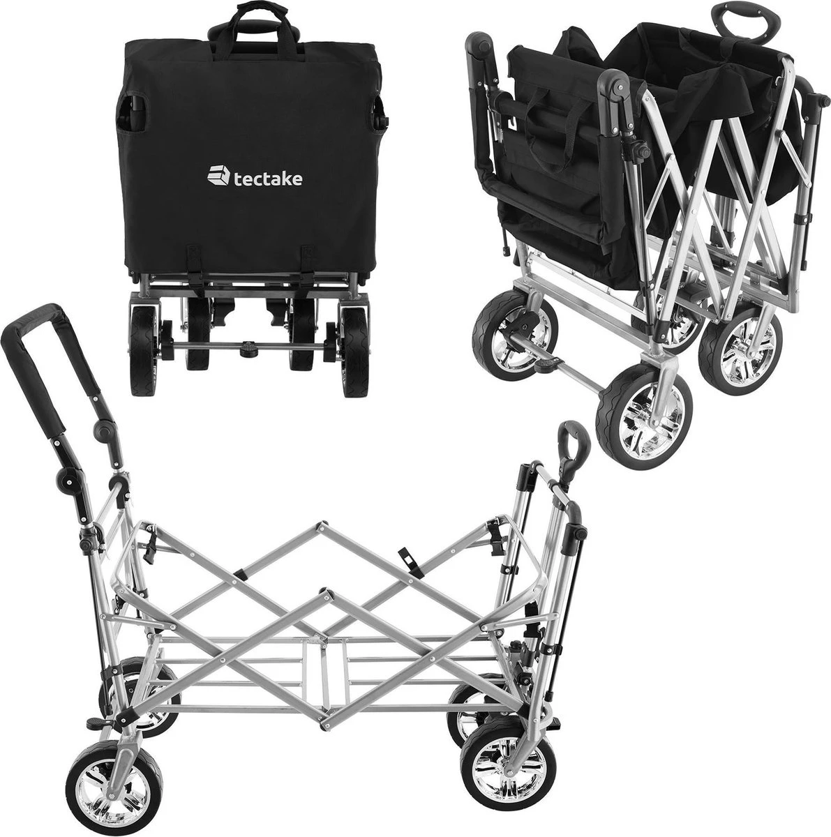 Tectake - Opvouwbare Bolderwagen Handkar Nico Zwart - 403549 2 Tectake - Opvouwbare Bolderwagen Handkar Nico Zwart - 403549 - Afbeelding 2