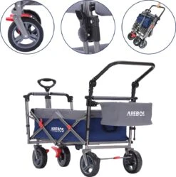 AREBOS Premium Steekwagen Met Dak Opvouwbare Tuinkar Handkar Bolderkar Blauw / Grijs 18 AREBOS Premium Steekwagen Met Dak Opvouwbare Tuinkar Handkar Bolderkar Blauw / Grijs -Buiten Kamperen 1191x1200 2