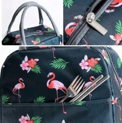 Koeltas - Lunchtas - Volwassenen En Kinderen - Compact & Handig: Zomer - Picknick -School - Lunch - Werk - Zwart Flamingo 13 Koeltas - Lunchtas - Volwassenen En Kinderen - Compact & Handig: Zomer - Picknick -School - Lunch - Werk - Zwart Flamingo -Buiten Kamperen 1195x1200 8