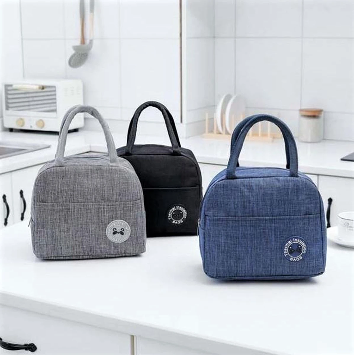 Koeltas - Lunchtas - Volwassenen En Kinderen - Compact & Handig: Zomer - Picknick -School - Lunch - Werk - Klassiek Grijs 9 Koeltas - Lunchtas - Volwassenen En Kinderen - Compact & Handig: Zomer - Picknick -School - Lunch - Werk - Klassiek Grijs - Afbeelding 9