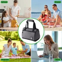 Brisby 4 Laags Geïsoleerde Koeltas - Lunchtas 10 Liter - Donkergrijs -Buiten Kamperen 1197x1200 42