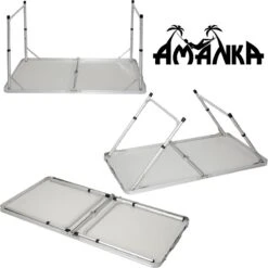 Aluminium Kampeertafel 120x60cm - Campingtafel Inklapbaar - 3-voudig Verstelbare Vouwtafel Antraciet 13 Aluminium Kampeertafel 120x60cm - Campingtafel Inklapbaar - 3-voudig Verstelbare Vouwtafel Antraciet -Buiten Kamperen 1198x1200 13