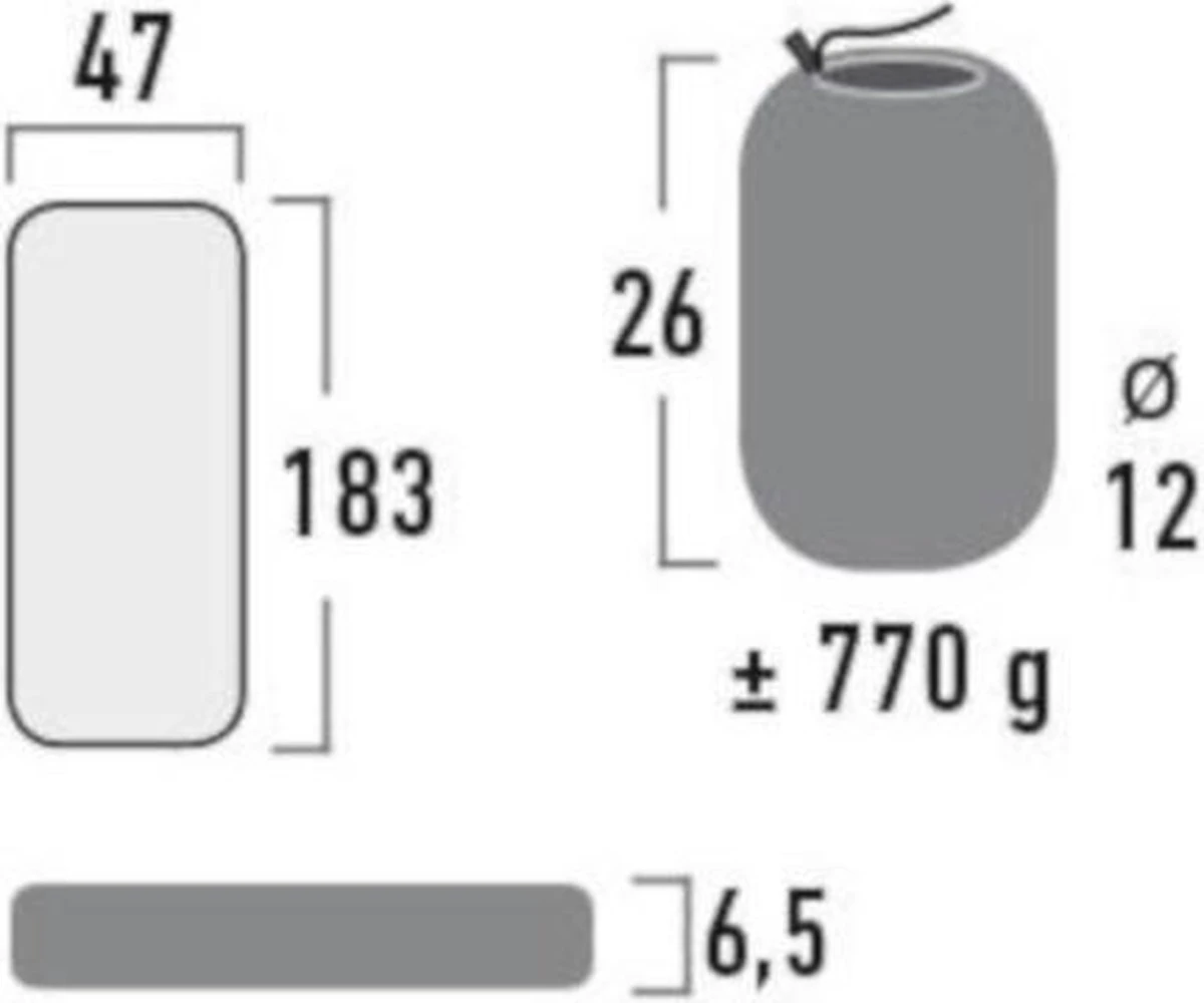 High Peak Tulsa Slaapmat - Donkergrijs 3 High Peak Tulsa Slaapmat - Donkergrijs - Afbeelding 3