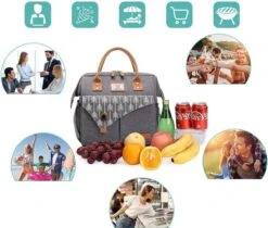 HN® Lunchtas Grijs Pijlen, Geïsoleerde Koeltas, Lekvrij, Extra Grote Opening Voor De Lunch Box, 25×16,5×26cm Design Heren En Dames 10 HN® Lunchtas Grijs Pijlen, Geïsoleerde Koeltas, Lekvrij, Extra Grote Opening Voor De Lunch Box, 25×16,5×26cm Design Heren En Dames -Buiten Kamperen 1200x1022 2