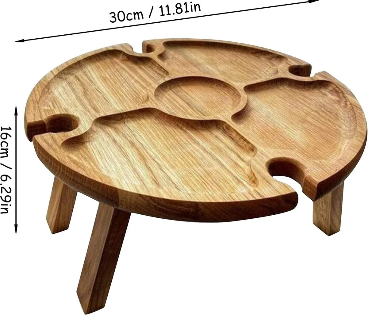 Merkloos Opvouwbare Draagbare Picknicktafel, Outdoor Opvouwbare Lichtgewicht Kampeertafel 30,5 Cm Kleine Houten Wijnpicknicktafel Voor Feest, Strand, Tuin, Camping, Barbecue, Reizen 3 Merkloos Opvouwbare Draagbare Picknicktafel, Outdoor Opvouwbare Lichtgewicht Kampeertafel 30,5 Cm Kleine Houten Wijnpicknicktafel Voor Feest, Strand, Tuin, Camping, Barbecue, Reizen - Afbeelding 3