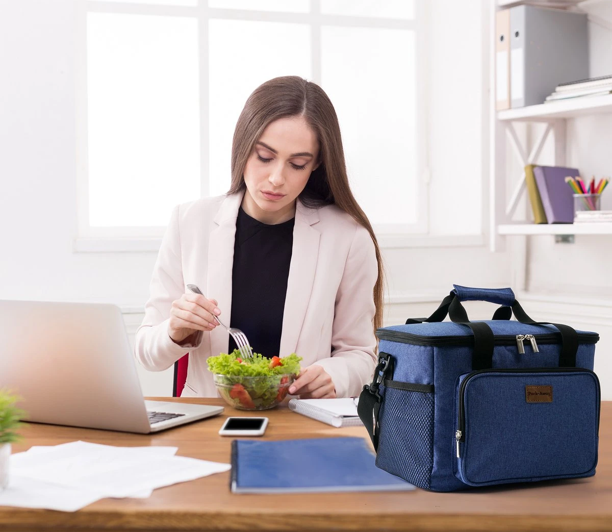 Packaway 4 Laags Geïsoleerde Koeltas - Lunchtas 15 Liter - Blauw 11 Packaway 4 Laags Geïsoleerde Koeltas - Lunchtas 15 Liter - Blauw - Afbeelding 11