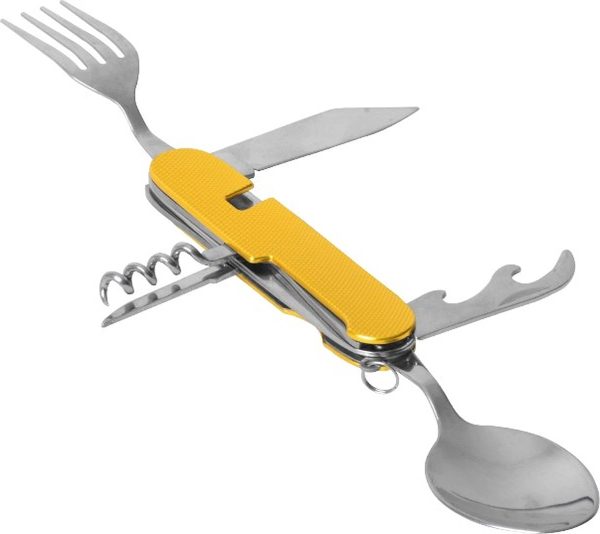 Merkloos Bestek - All -In-One Vork / Lepel / Mes / Flesopener/ Tirbuson - Blauw 5 Merkloos Bestek - All -In-One Vork / Lepel / Mes / Flesopener/ Tirbuson - Blauw - Afbeelding 5