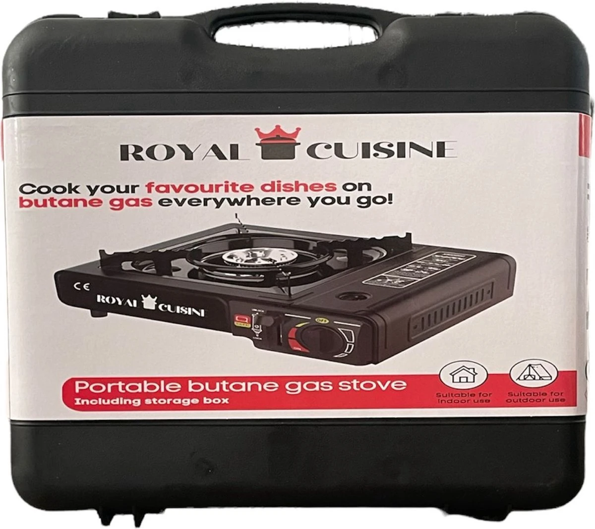 Campingman Draagbaar Gasfornuis - Campingkooktoestel - 1-Pits - Met Koffer 3 Campingman Draagbaar Gasfornuis - Campingkooktoestel - 1-Pits - Met Koffer - Afbeelding 3