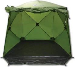FisherPro Karpertent Met Stormcover – Vistent – Tent - Bescherming Tegen Zon En Wind – 100% Waterdichte Stormhoes – Met Handige Meeneemtas – Ook Geschikt Als Strandtent Of Festivaltent – Extra Veiligheid En Warmte Door Stormcover -Buiten Kamperen 1200x1070 1