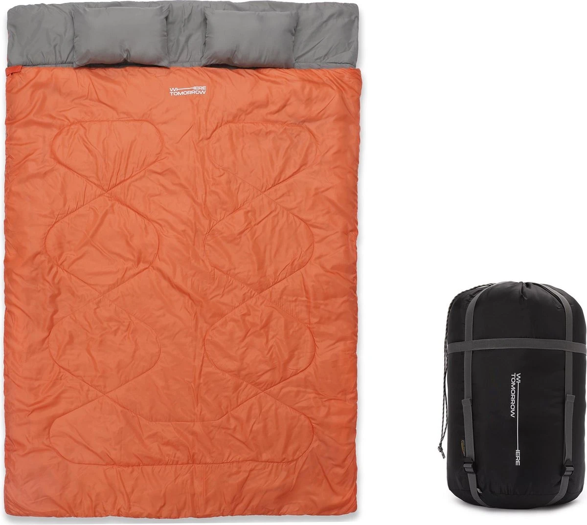 Where Tomorrow Double Slaapzak 220 X 150 Cm Diverse Kleuren - Oranje 1 Where Tomorrow Double Slaapzak 220 X 150 Cm Diverse Kleuren - Oranje