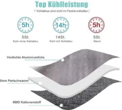 HN® Lunchtas Grijs Pijlen, Geïsoleerde Koeltas, Lekvrij, Extra Grote Opening Voor De Lunch Box, 25×16,5×26cm Design Heren En Dames 13 HN® Lunchtas Grijs Pijlen, Geïsoleerde Koeltas, Lekvrij, Extra Grote Opening Voor De Lunch Box, 25×16,5×26cm Design Heren En Dames -Buiten Kamperen 1200x1083 7