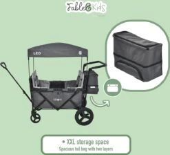 FableKids LEO X4Plus Opvouwbare Wagen Met Dak Fossil Grey 19 FableKids LEO X4Plus Opvouwbare Wagen Met Dak Fossil Grey -Buiten Kamperen 1200x1089 2