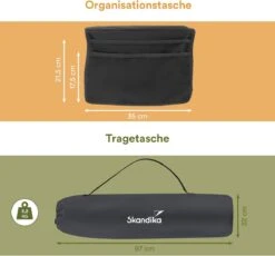 Skandika Relax Comfort Campingstoel - Campingstoel Opvouwbaar - Comfortabele Klapstoel Met Drinkhouder En Koelvak, Tot Max. 160 Kg, Opvouwbaar, Lichtgewicht | Vouwstoel Voor Kamperen, Camping, Festival, Vissen – Grijs -Buiten Kamperen 1200x1118 1