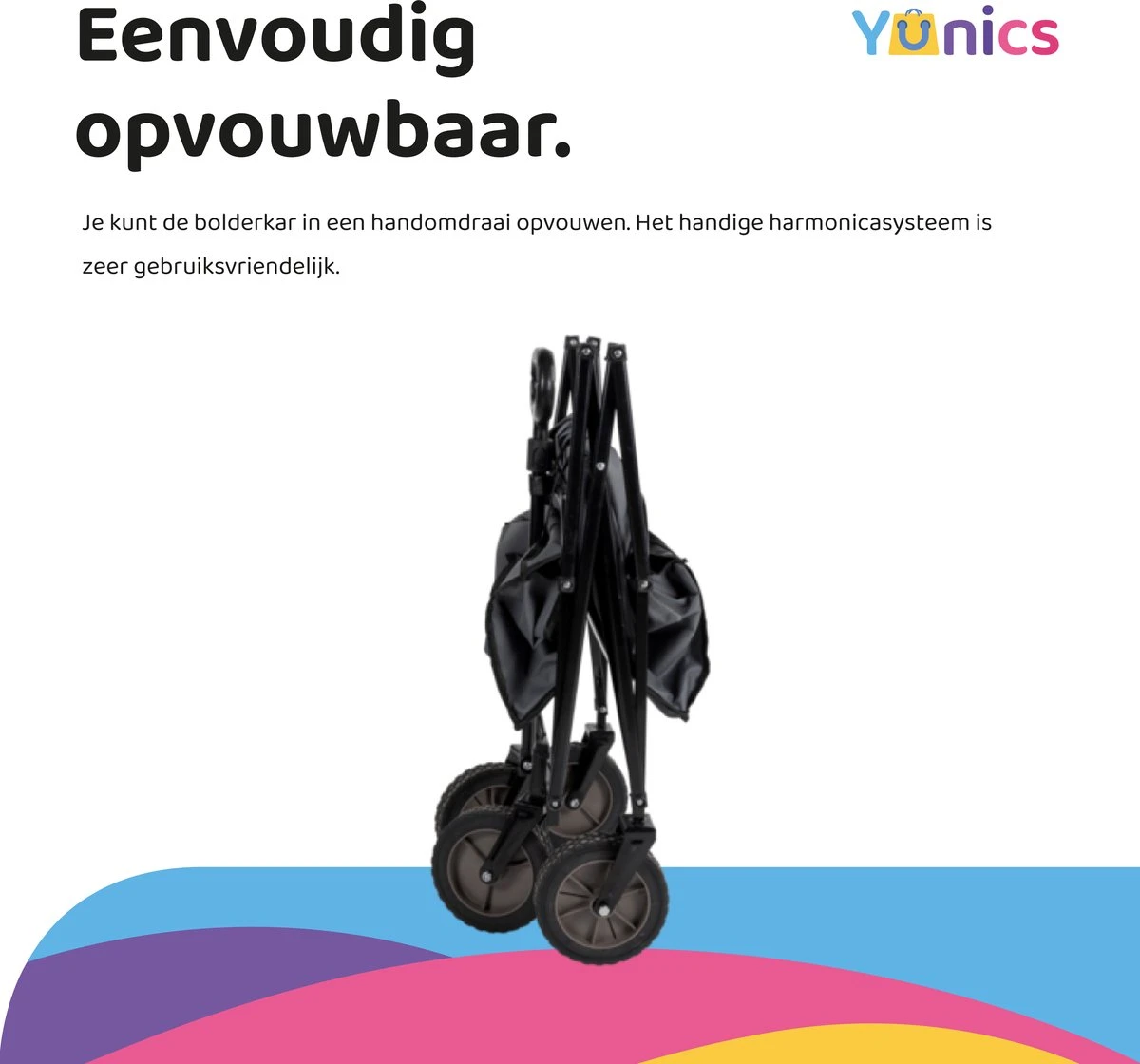 YUNICS® Bolderkar Opvouwbaar - Bolderwagen Met Stevig Harmonicaframe - Draaibare Wielen - 70KG Draagkracht - Groen 2 YUNICS® Bolderkar Opvouwbaar - Bolderwagen Met Stevig Harmonicaframe - Draaibare Wielen - 70KG Draagkracht - Groen - Afbeelding 2