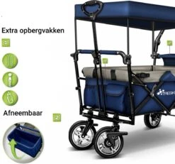Tresko- Bolderkar, Grijs, Opvouwbaar, Met Dakje, Geschikt Tot 80 Kg - Bolderwagen - Kinderenvervoer - Bolderkarren - Tuinkar - Kinderwagen 13 Tresko- Bolderkar, Grijs, Opvouwbaar, Met Dakje, Geschikt Tot 80 Kg - Bolderwagen - Kinderenvervoer - Bolderkarren - Tuinkar - Kinderwagen -Buiten Kamperen 1200x1124 3
