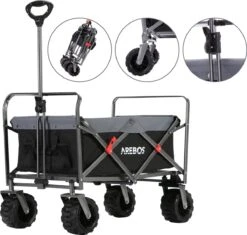 AREBOS Handkar | Transportwagen | Apparatuurwagen | Opvouwbaar | Zwart / Grijs 18 AREBOS Handkar | Transportwagen | Apparatuurwagen | Opvouwbaar | Zwart / Grijs -Buiten Kamperen 1200x1140 2