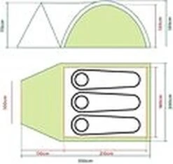 Coleman Darwin 3 Plus Koepeltent - 3-Persoons - Groen 33 Coleman Darwin 3 Plus Koepeltent - 3-Persoons - Groen -Buiten Kamperen 1200x1141 1