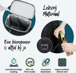 Sunflake Koelrugzak Groot - Lunchtas - Koeltas Backpack Voor Dames & Heren - Zwart 12 Sunflake Koelrugzak Groot - Lunchtas - Koeltas Backpack Voor Dames & Heren - Zwart -Buiten Kamperen 1200x1145 4