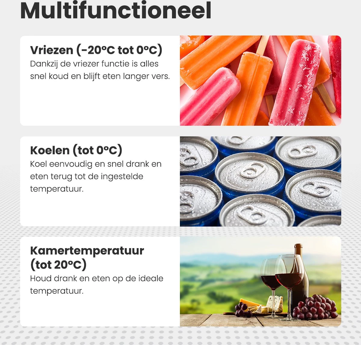 Auronic Elektrische Koelbox - 49.5L - Compressor - 12V En 240V - Grijs 5 Auronic Elektrische Koelbox - 49.5L - Compressor - 12V En 240V - Grijs - Afbeelding 5