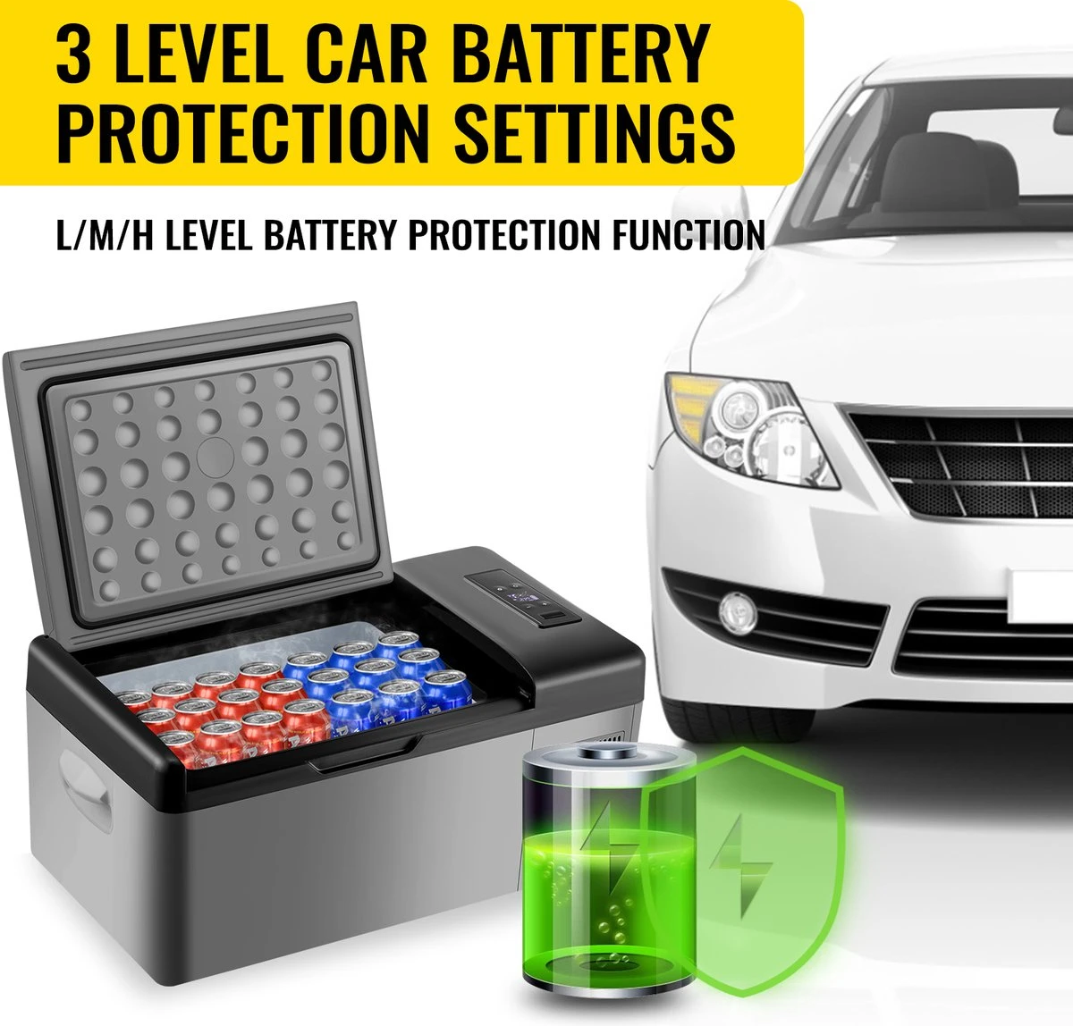 VEVOR - Coolbox - Koelbox 15L - Elektrische Coolbox - Draagbare Mini Koelkast - Draagbare Auto Vriezer 12/24Volt 2 VEVOR - Coolbox - Koelbox 15L - Elektrische Coolbox - Draagbare Mini Koelkast - Draagbare Auto Vriezer 12/24Volt - Afbeelding 2