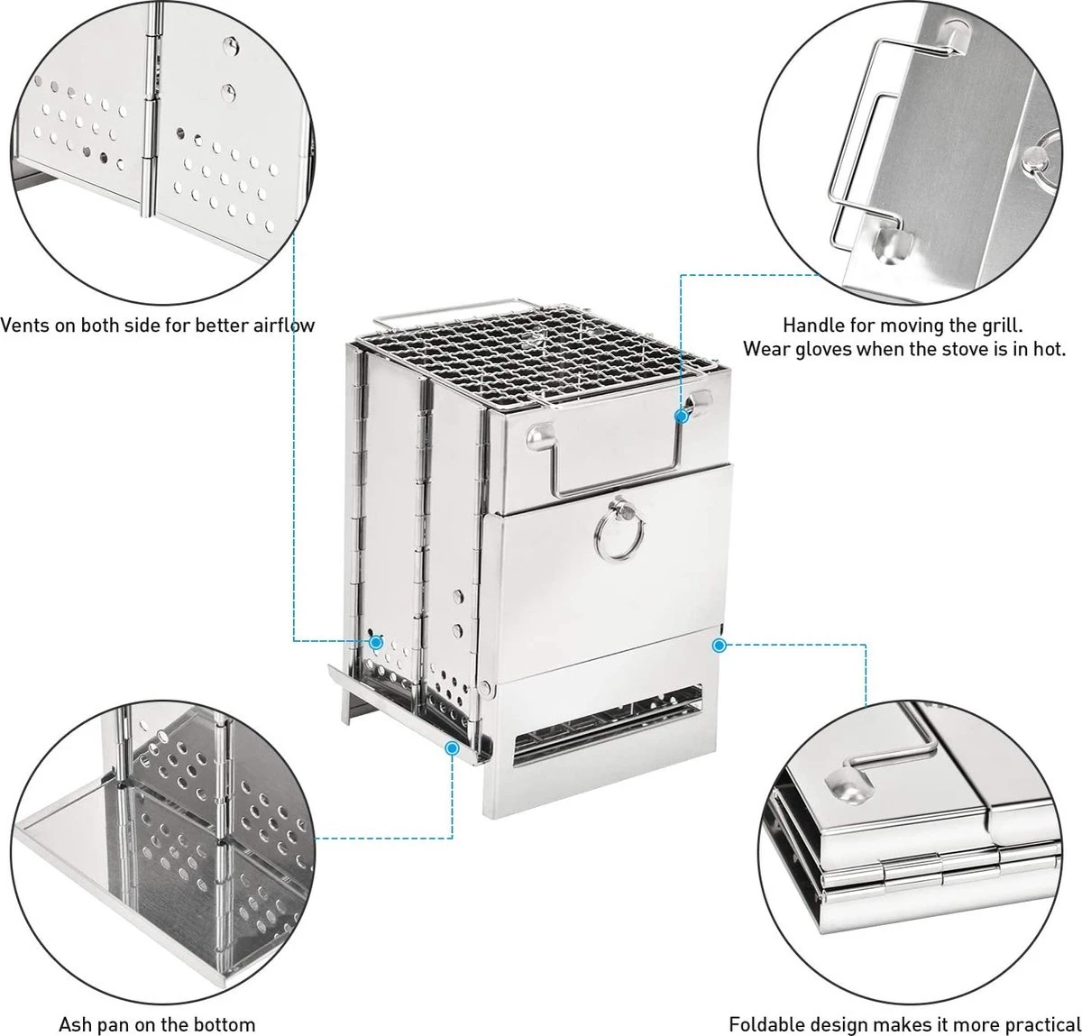House Of Husk Draagbaar Houtkachel Voor Kamperen - Klein Camping Oven - Kampeer Kachel - Camping Kooktoestel - Camping Accessoires 3 House Of Husk Draagbaar Houtkachel Voor Kamperen - Klein Camping Oven - Kampeer Kachel - Camping Kooktoestel - Camping Accessoires - Afbeelding 3