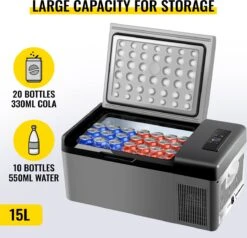 VEVOR - Coolbox - Koelbox 15L - Elektrische Coolbox - Draagbare Mini Koelkast - Draagbare Auto Vriezer 12/24Volt 9 VEVOR - Coolbox - Koelbox 15L - Elektrische Coolbox - Draagbare Mini Koelkast - Draagbare Auto Vriezer 12/24Volt -Buiten Kamperen 1200x1155 9