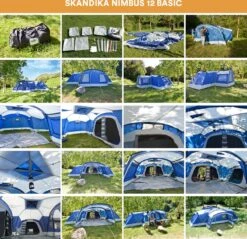 Skandika Nimbus Sleeper 12 Tent – Koepeltenten – 12 Persoons Familietent - Campingtent – Muggengaas – Sleeper Technology (3 Extra Donkere Slaapcabines) – 760 X 630 X 215 Cm (LxBxH) – 5000 Mm Waterkolom – Camping, Tuin – Kamperen – Blauw/wit 15 Skandika Nimbus Sleeper 12 Tent – Koepeltenten – 12 Persoons Familietent - Campingtent – Muggengaas – Sleeper Technology (3 Extra Donkere Slaapcabines) – 760 X 630 X 215 Cm (LxBxH) – 5000 Mm Waterkolom – Camping, Tuin – Kamperen – Blauw/wit -Buiten Kamperen 1200x1162