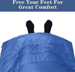 HikeMeister ® Mummy Slaapzak Kamperen Blauw Ca. 220 X 75 Cm Met Draagtas -Buiten Kamperen 1200x1162 7