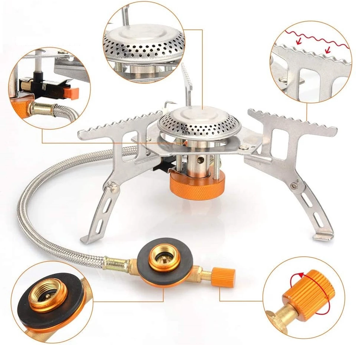 Ultralichte En Opvouwbare Gasbrander Op Pootjes Met Keramische Ontsteking 4 Ultralichte En Opvouwbare Gasbrander Op Pootjes Met Keramische Ontsteking - Afbeelding 4