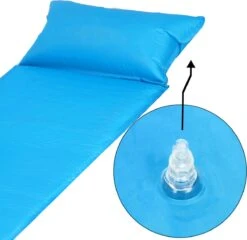 Springos Slaapmat | Zelfopblazend | 186 Cm | Inclusief Hoes & Hoofdkussen | Lichtblauw -Buiten Kamperen 1200x1166 17