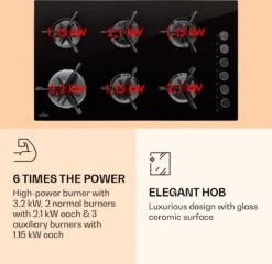 Trifecta 6 Gaskookplaat 6-pits Grote, Normale En Extra Glaskeramische Branders 11 Trifecta 6 Gaskookplaat 6-pits Grote, Normale En Extra Glaskeramische Branders -Buiten Kamperen 1200x1167 9