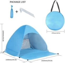 IGOODS Pop-up Tent - 2/3-Persoons - Blauw 12 IGOODS Pop-up Tent - 2/3-Persoons - Blauw -Buiten Kamperen 1200x1168 1